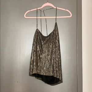 Express Gold Shimmer Tank